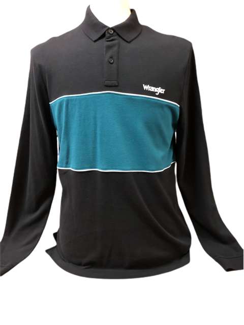 Wrangler Rugby Shirt W7b96gk01 - Black, m