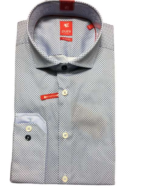 Pure Slim Fit Pattern Shirt - Blue Pattern, l