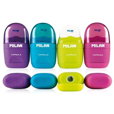 Milan Afilaborra Single Hole Sharpener/eraser 4 Asst.  M171116