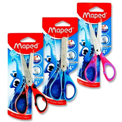 Maped Essentials 13cm/5" Soft Grip Scissors 3 Asst. M30464410