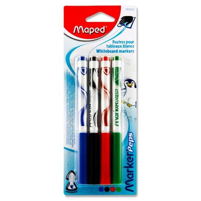 MAPED 4PACK WHITEBOARD MARKERS M30741312LM