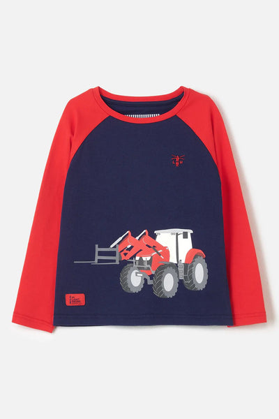 MASON BOYS TOP TRACTOR LIGHTHOUSE-NAVY RED