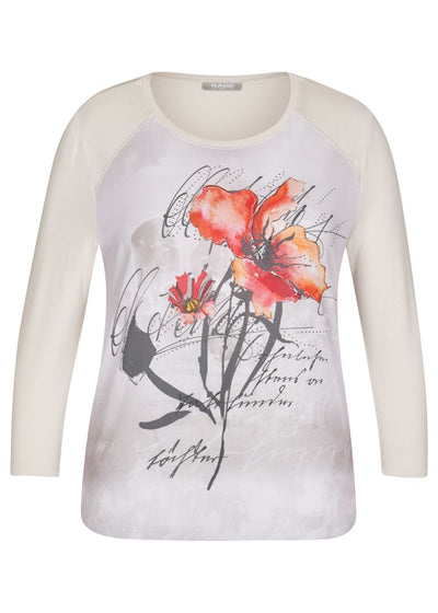 Rabe Ladies Top 3/4 Sleeve Taupe