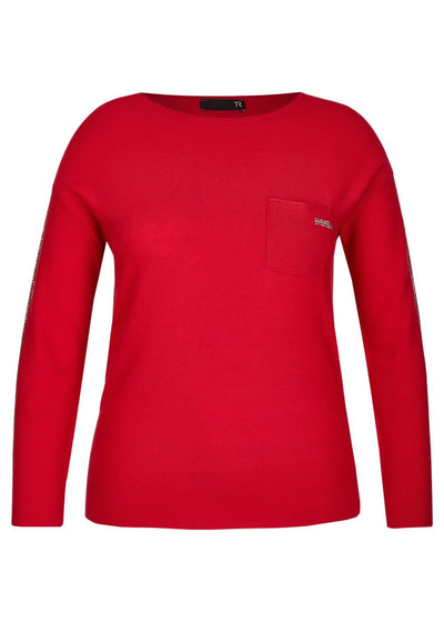 Rabe Round Neck Jumper Red