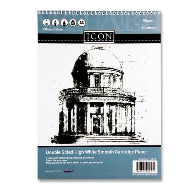 Icon A4 90gsm Spiral Sketch Pad 30 Sheets S2810511