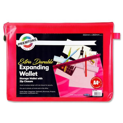 A4+ WALLET-PINK CERISE Extra Durable