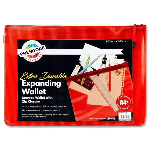 A4+ WALLET-RED Extra Durable