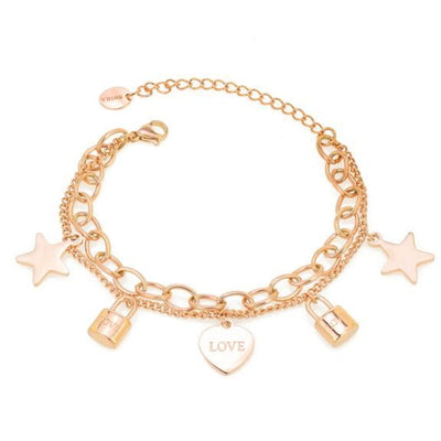 ROSE GOLD CHARM BRACELET 108-35