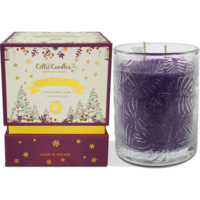 DOUBLE WICK CANDLE AND CHRISTMAS BOX 107