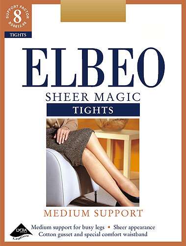 Elbeo Medium Support Tights - Barely Black, m