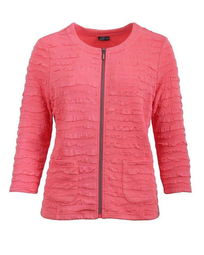 Lebek Ladies Zipped Cardigan 35720019 - Pink, 12